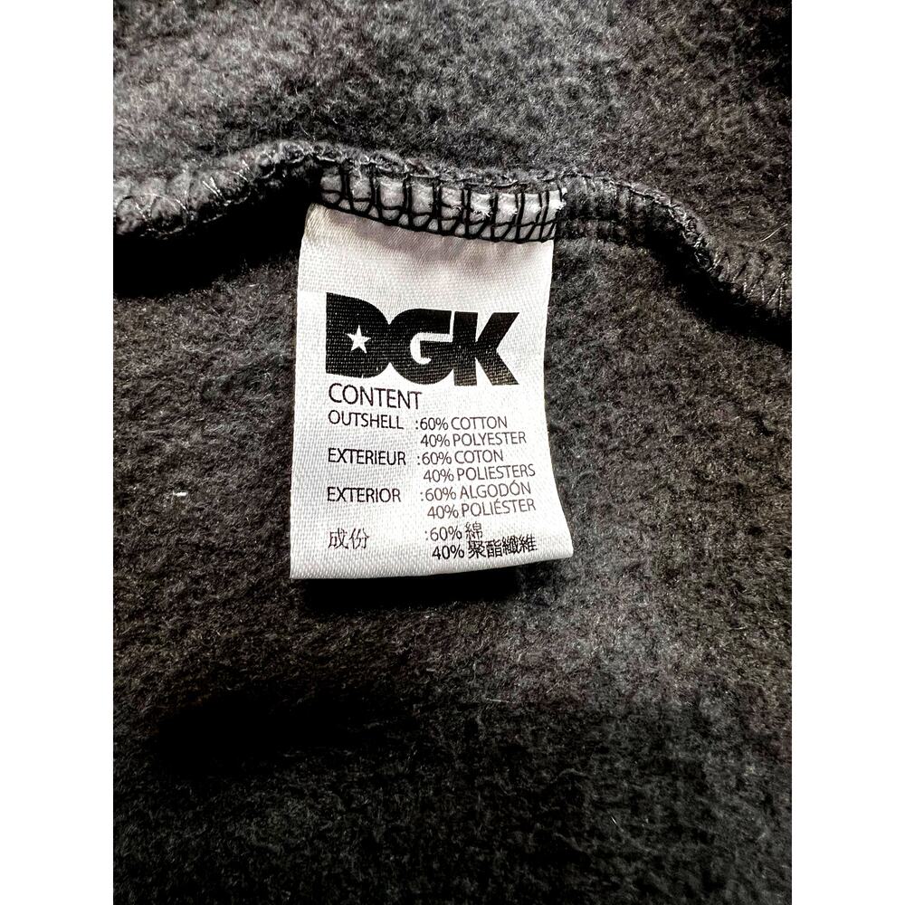 DGK Zen Full Zip Fleece Hoodie Embroidered Cherry Blossoms Drawcord Hood Mens XL - Picture 9 of 14